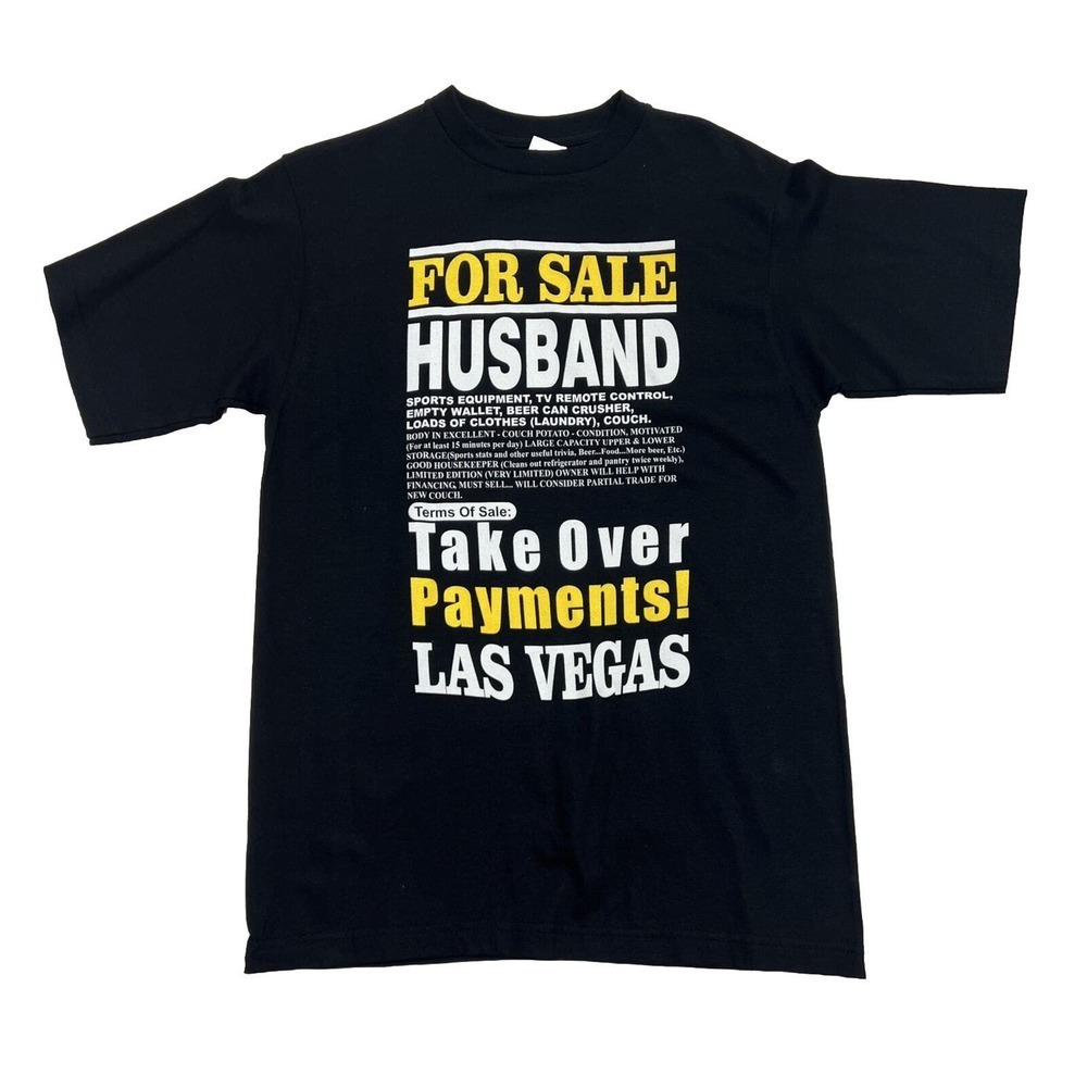 For Sale Husband Funny T Shirt Size Medium Black Pennington USA MADE Ribbed